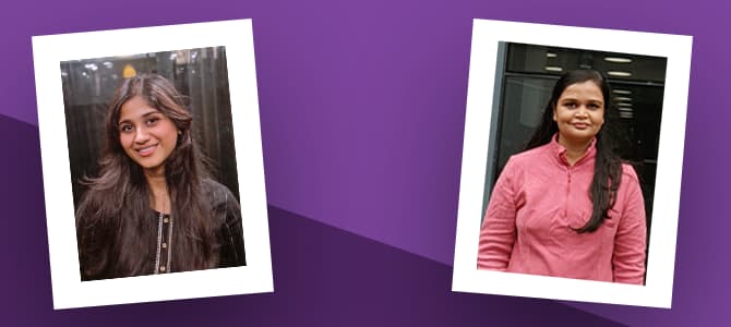 2 indian researchers with purple background