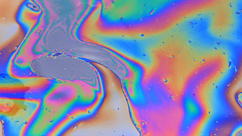 Multicoloured abstract oil spill