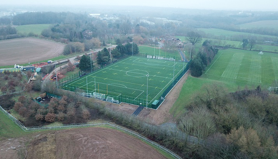 sports pitches from the air