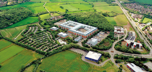 Aerial shot of Holywell Park/ Science & Enterprise Park