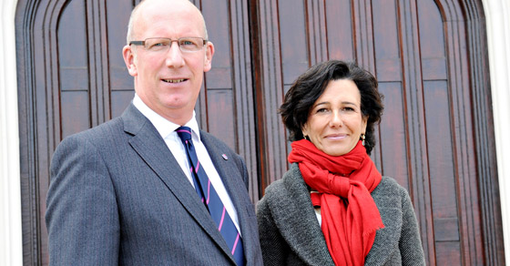 Vice Chancellor Professor Bob Allison and Ana Botin, Chief Executive of Santander UK