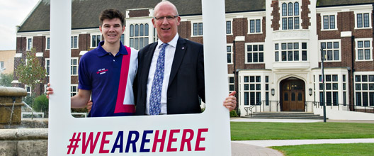 VC Bob Allison and Students' Union President Rob Whittaker