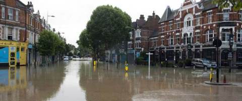 Photo of Herme Hill flood after burst water main