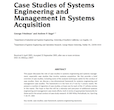 Case Studies of SE and Systems and Management in Systems Acquisition