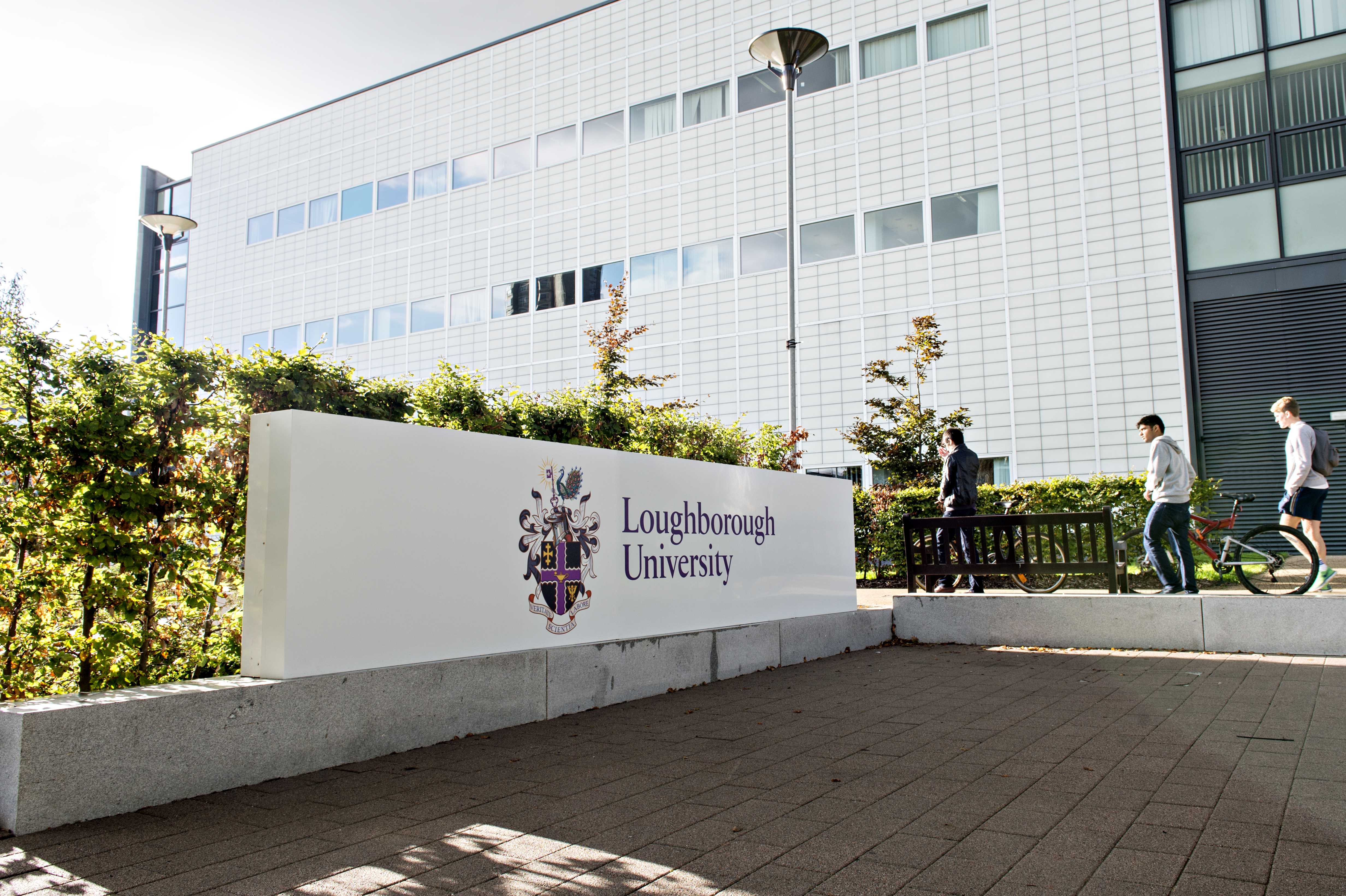 Loughborough University main entrance sign