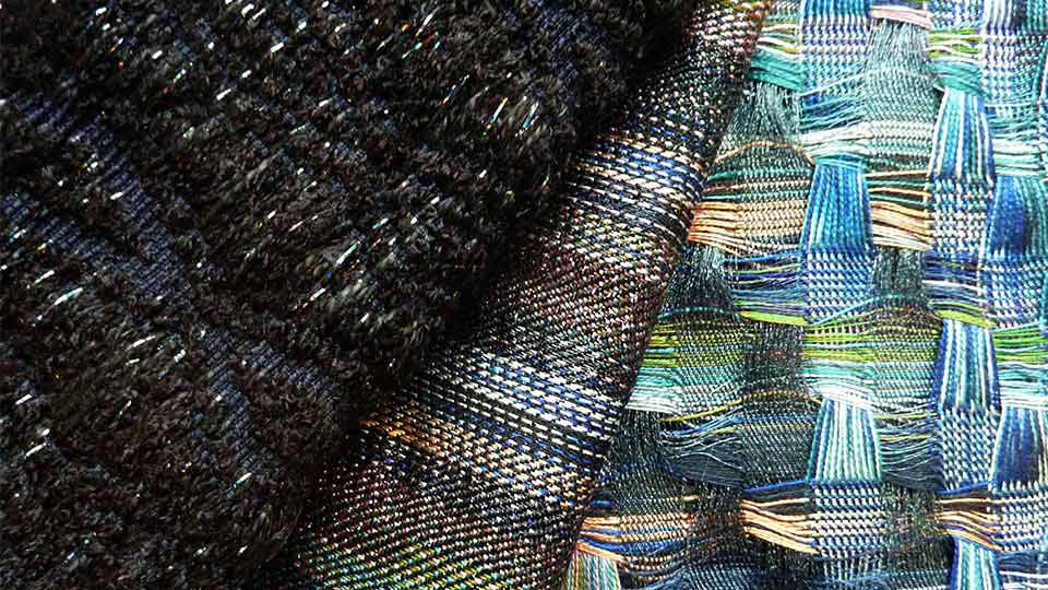 Pictured is woven textile work by Kathryn Beck, Woven Textiles.