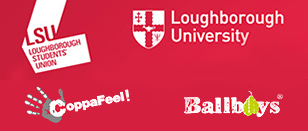 LSU, Loughborough University, Ballboys and Coppafeel! logos. 