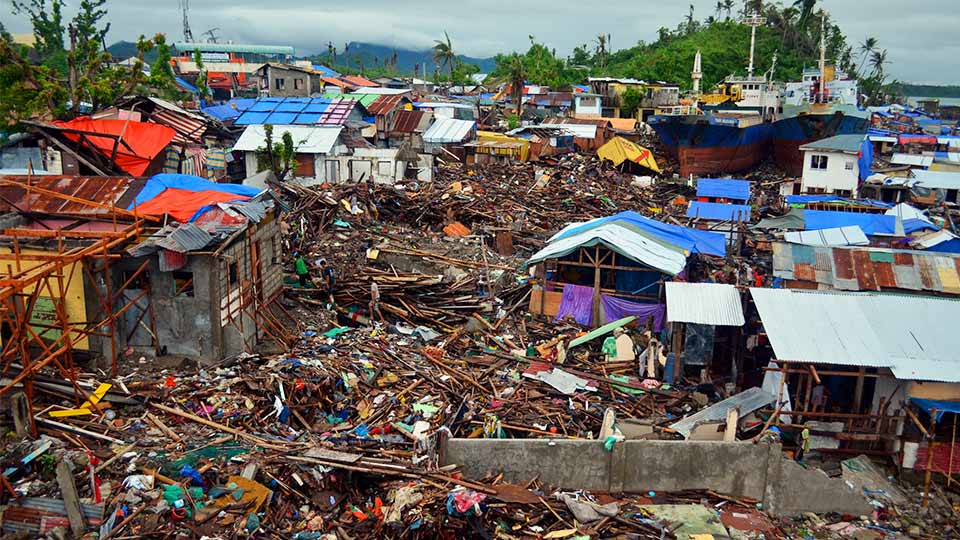 Typhoon Haiyan Damage, Tacloban. Source: Getty Images.