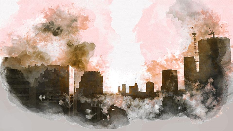 A drawing of air pollution 