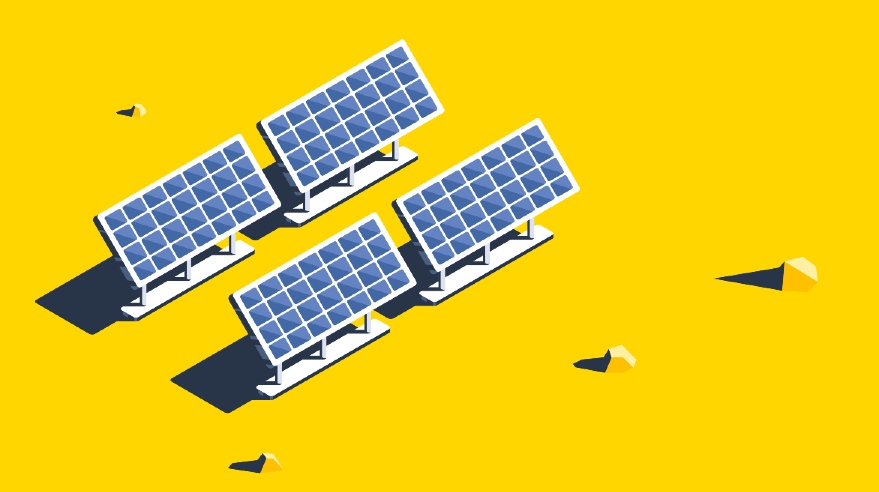 Illustration of solar panels 