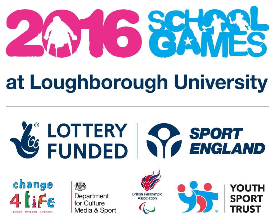 2016 School Games at Loughborough University. Lottery Funded. Sport England.
