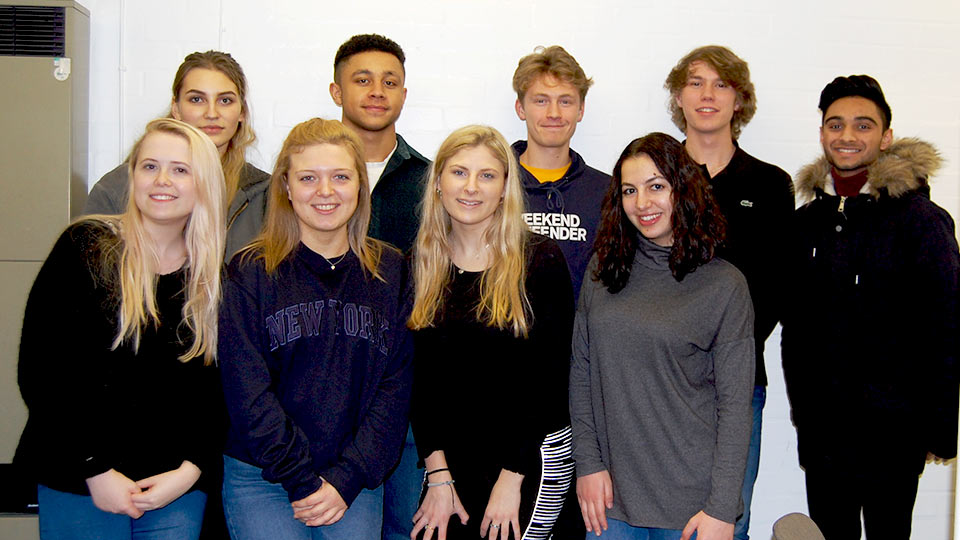 Pictured are the Loughborough University student mentors. 