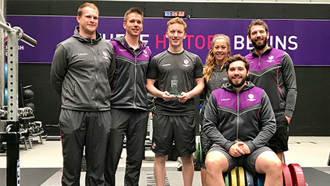 The victorious Loughborough Sport Strength & Conditioning team.