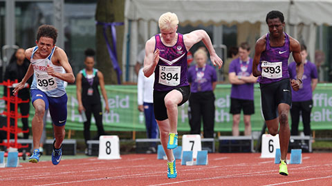 Zak Skinner (centre) is one of ten Loughborough-based athletes to be selected in the GB Para Athletics squad for the upcoming World Championships.