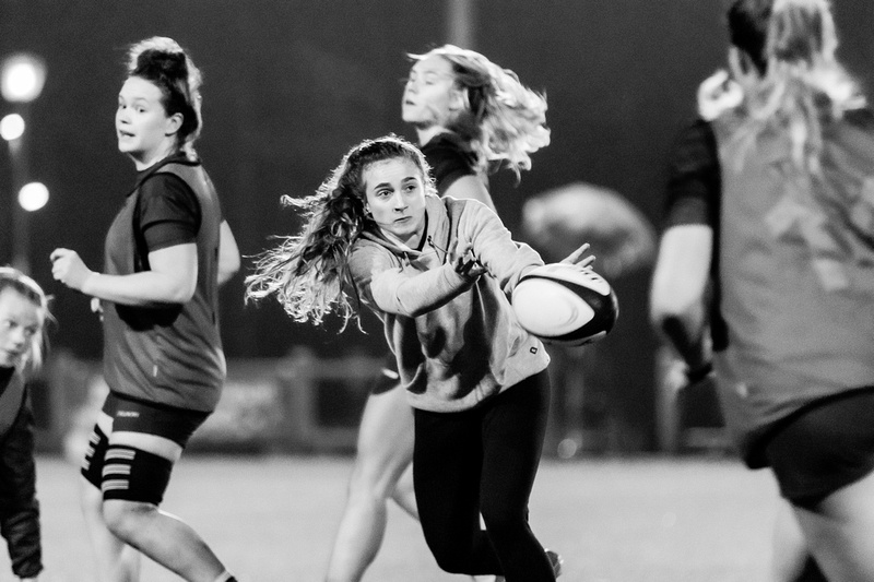 Lighting rugby action shot 