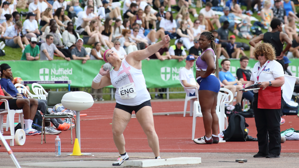 two-time British champion Amelia Strickler continue her fine form to take full points for England with a throw of 17.25m