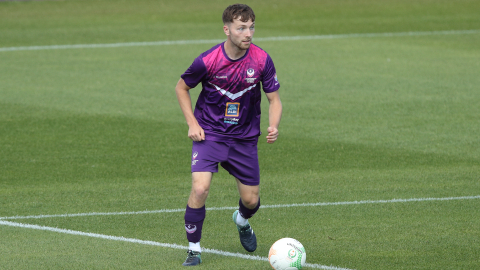a Loughborough student playing football