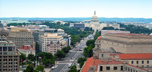 A view of the National Mall in Washington DC