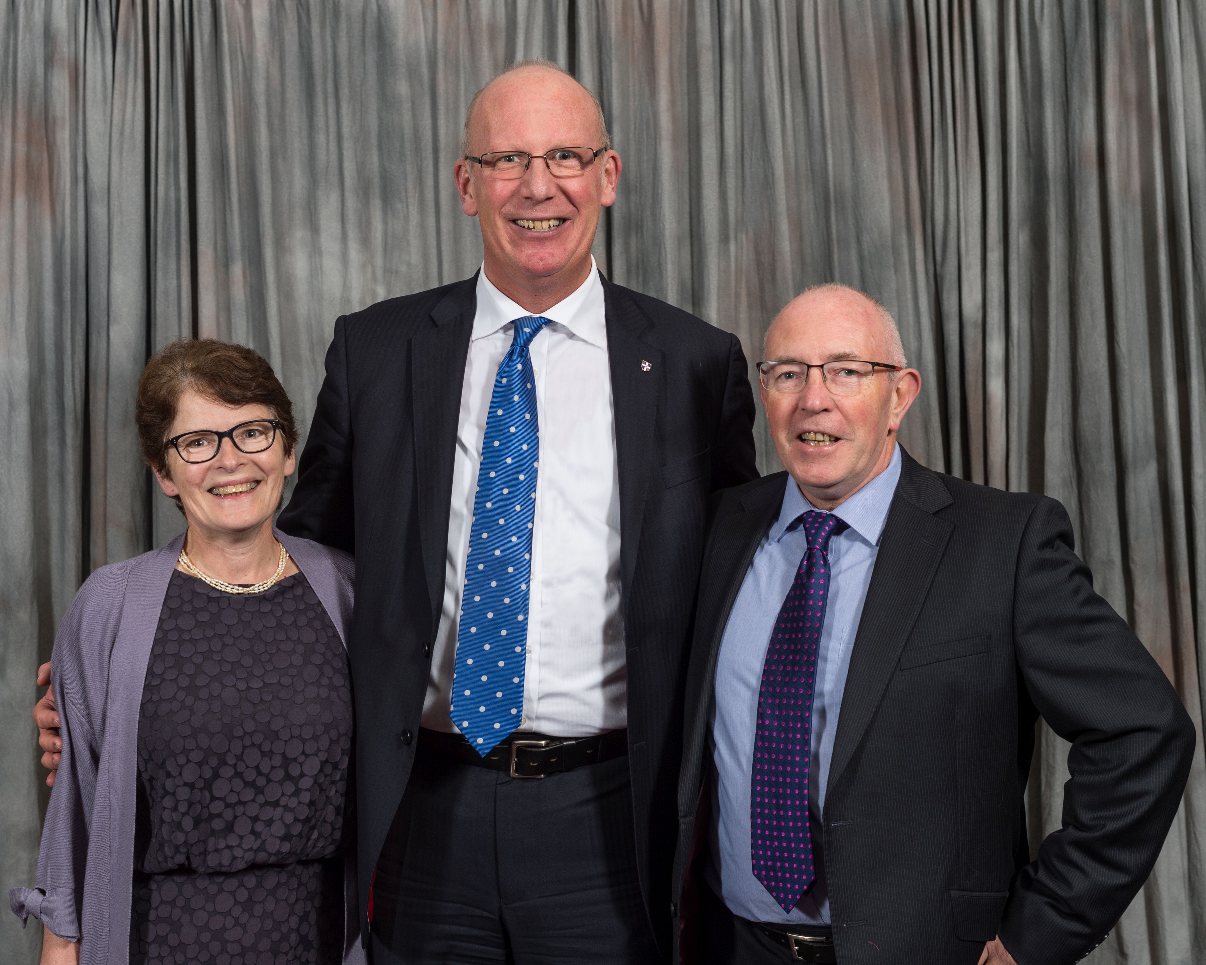 Professor Bob Allison with guests at retirement dinner