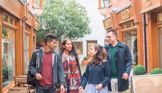 Students in the town centre