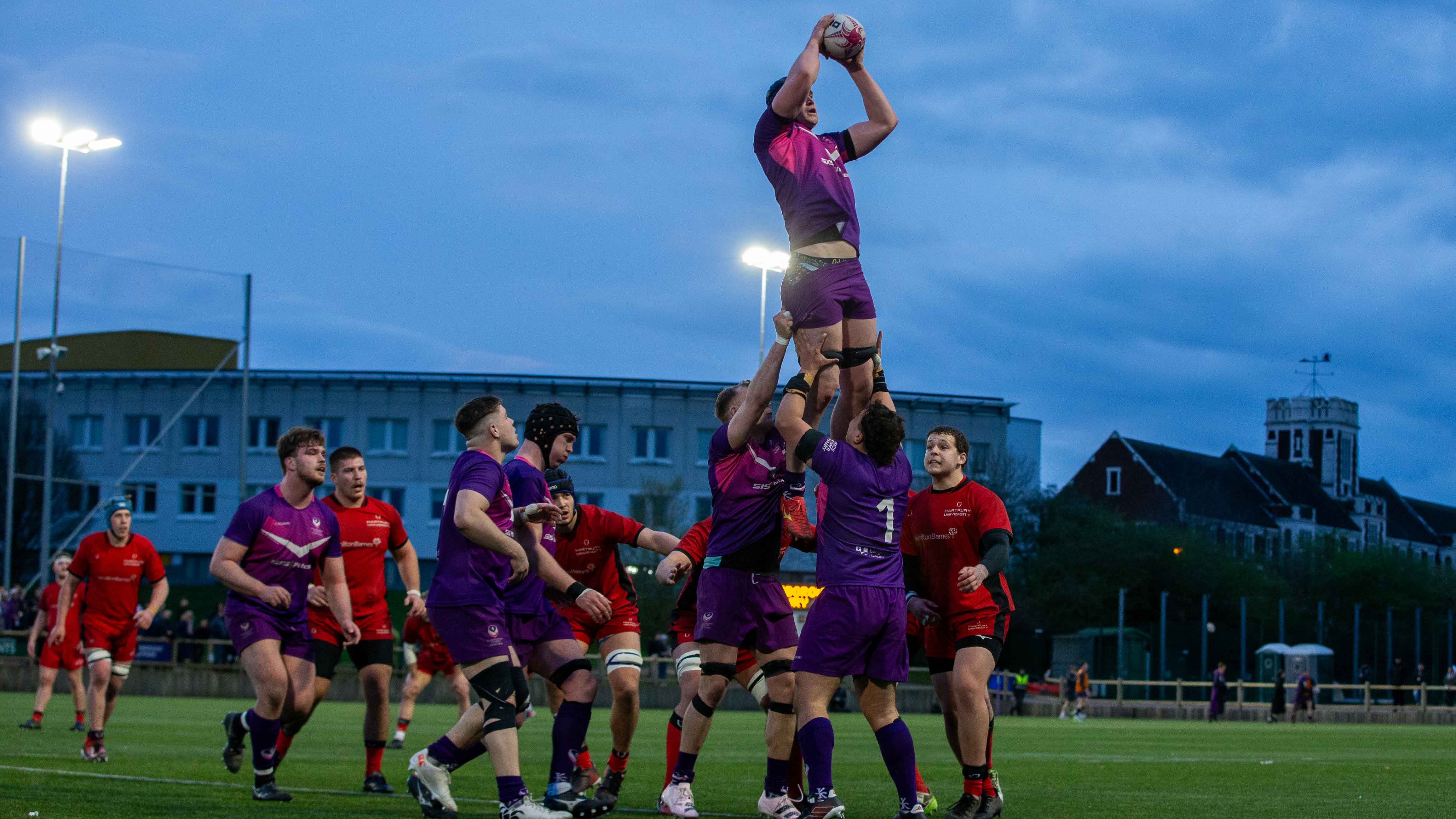 Loughborough Rugby team playing against Hartpury