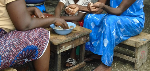 An image of women preparing food captured by a project participant in Accra.

