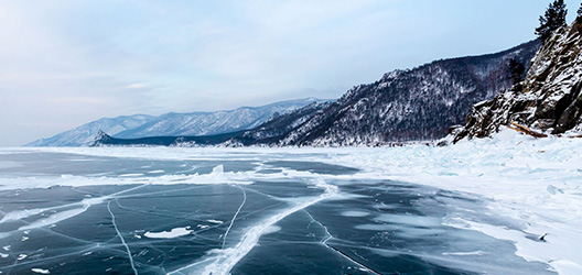Pictured is Lake Baikal.
