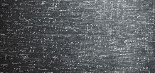 photo of a blackboard with different mathematical equations