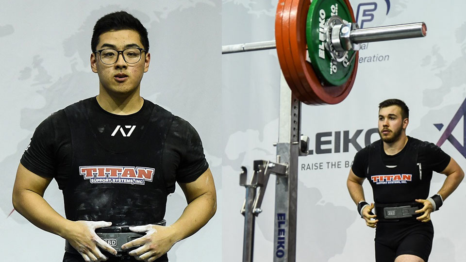Ming Lau and Rob Salvesen at powerlifting competition