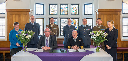 Memorandum of Understanding signing with military officials and university staff