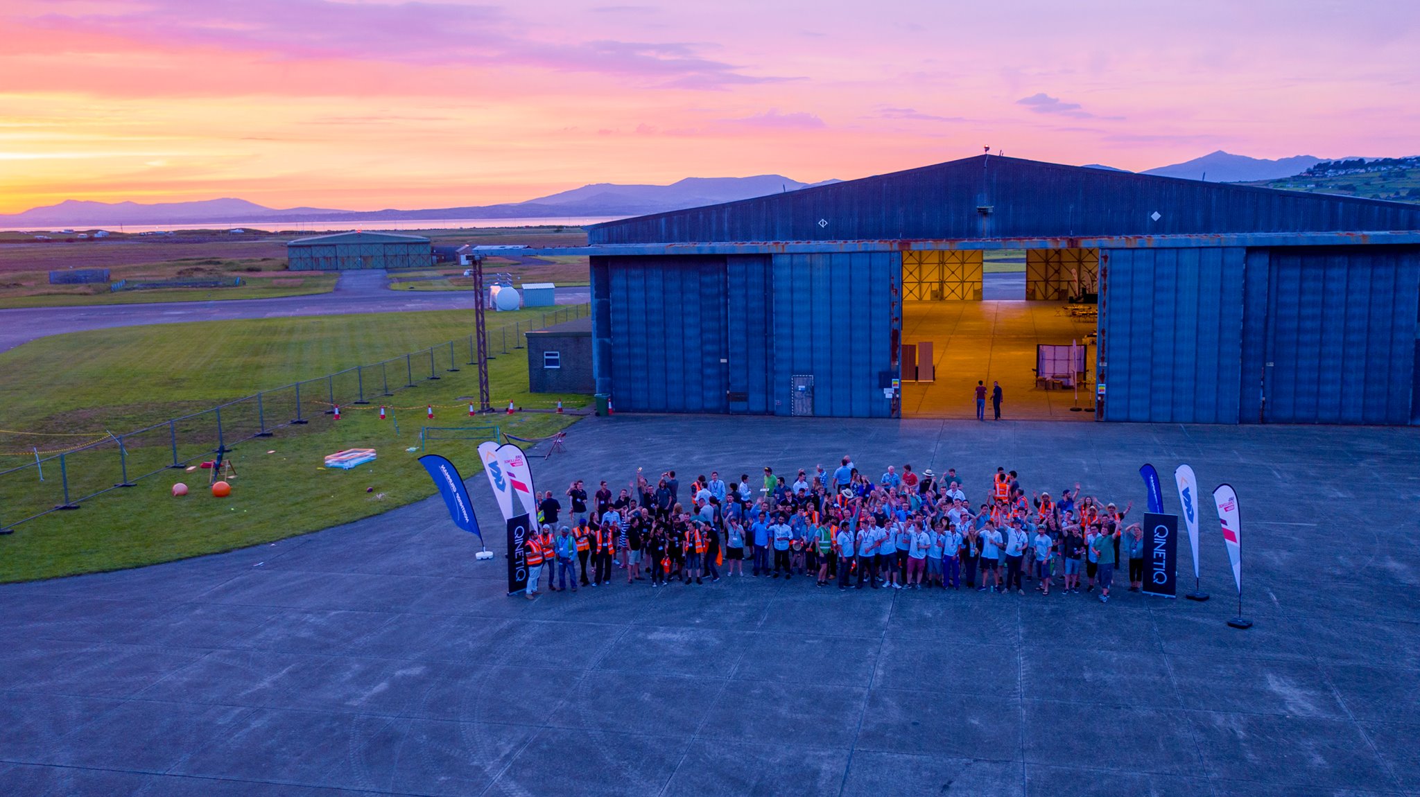photo of last year's teams at the Snowdonia Aerospace Centre