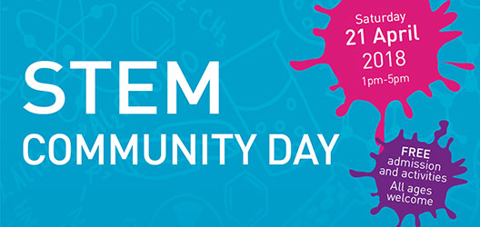 Pictured is the Stem Community Day 2018 logo. 