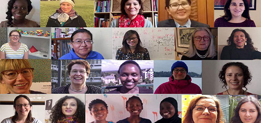 Pictured are women in the Faces of Women in Mathematics film. 