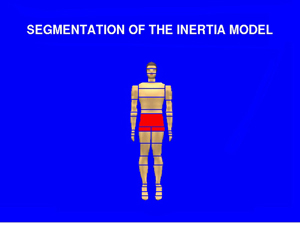 Image of inertia model graphic showing how the body is partitioned into different segments.