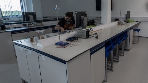 a physics teaching lab