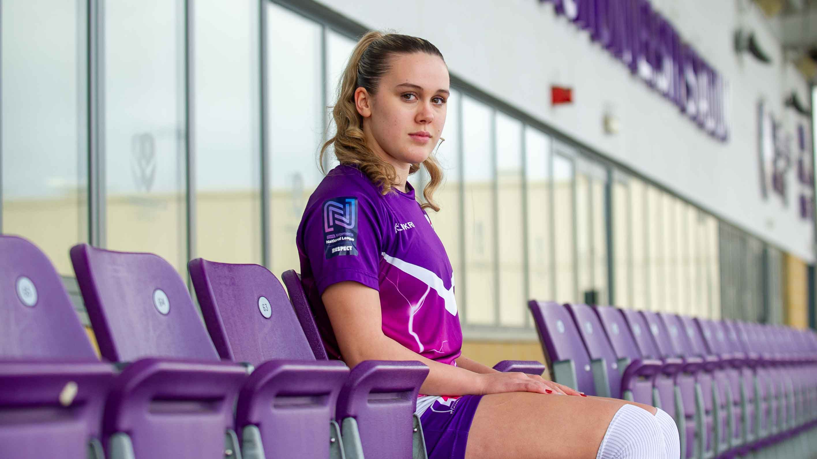 Denver Thompson sat in the stands at the loughborough university stadium