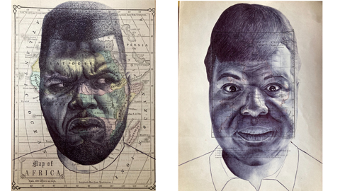 Habib Hajallie's ballpoint portraits