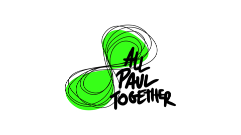 All Paul Together logo in black, white and green