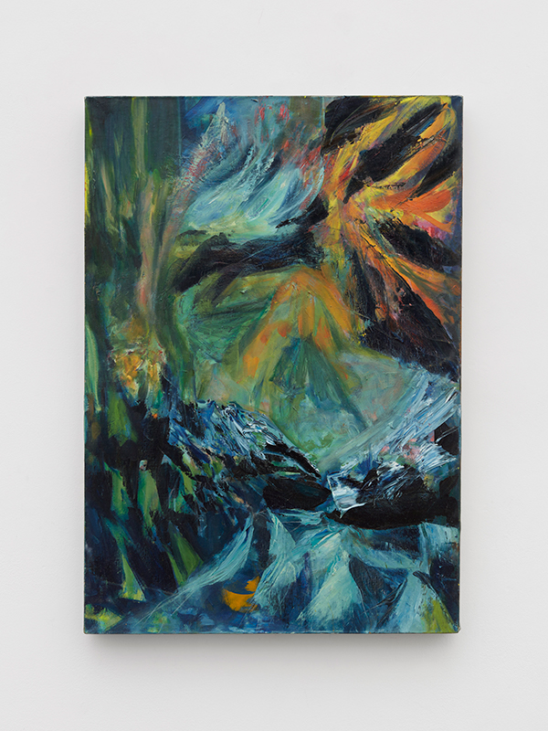 Sarah Cunningham
Crystal Forest, 2023
Oil on Linen
100 x 70 x 5 cm
39 3/8 x 27 1/2 x 2 in
 Sarah Cunningham's painting displayed on the walls at the Lisson Gallery