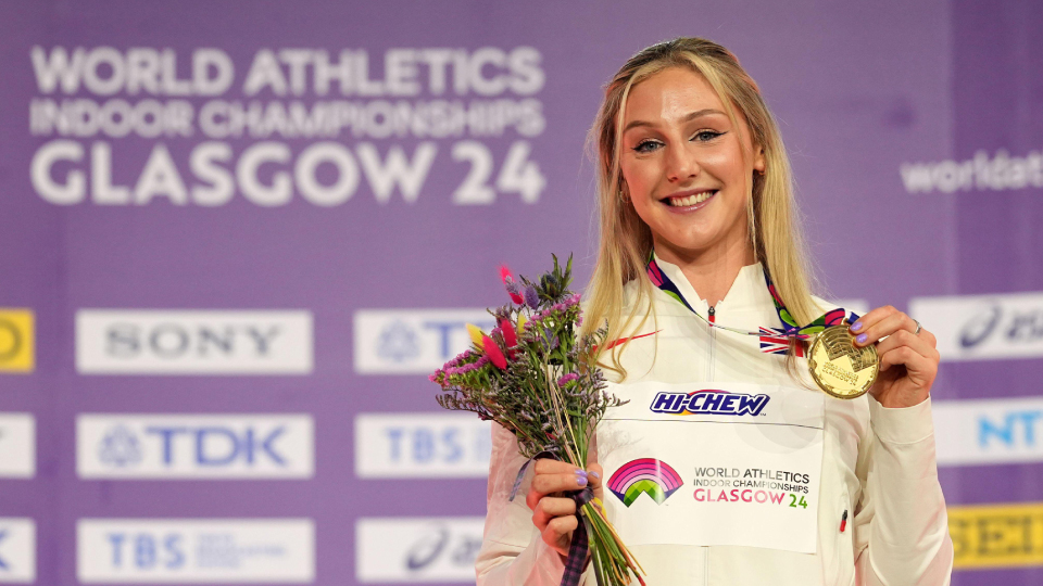 Molly Caudery with her gold medal