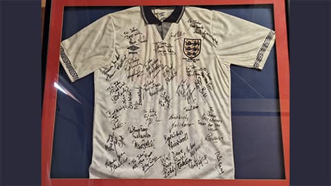 A signed England football shirt