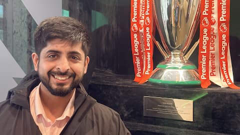 Gopal with the Premier League trophy