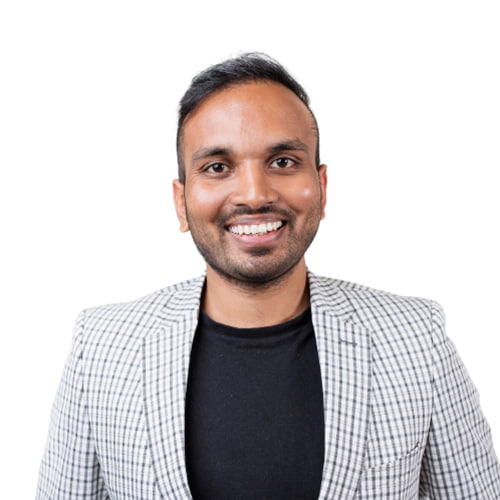 Harish Pesala headshot. He is smiling.