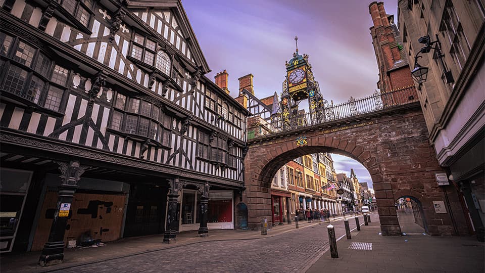 Medieval town of Chester, England.