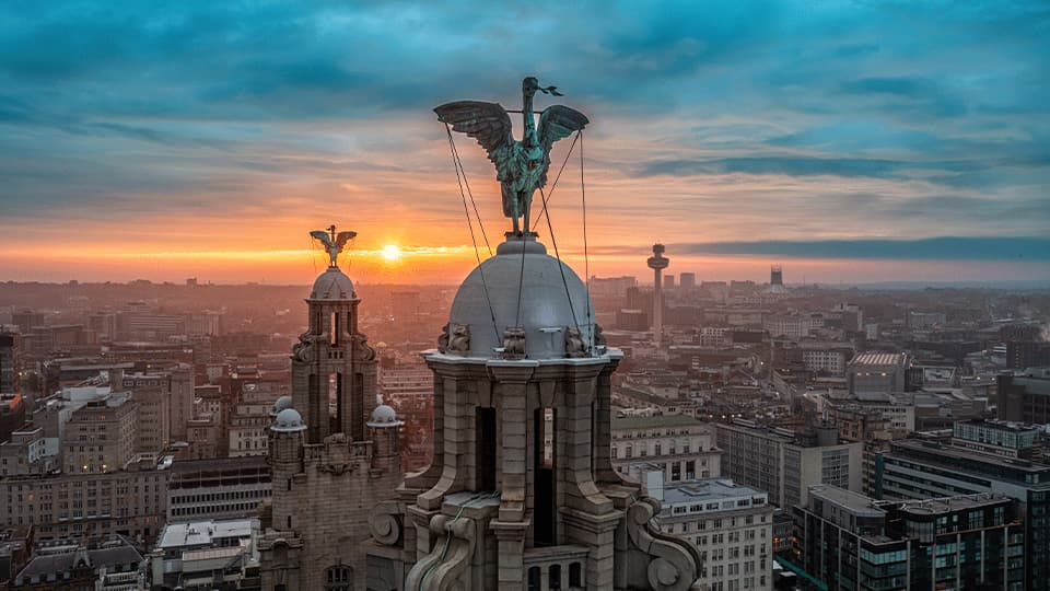 Sunrise over Liverpool