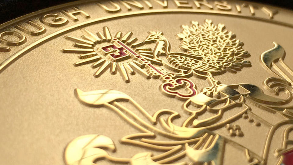 A close-up of a University Medal