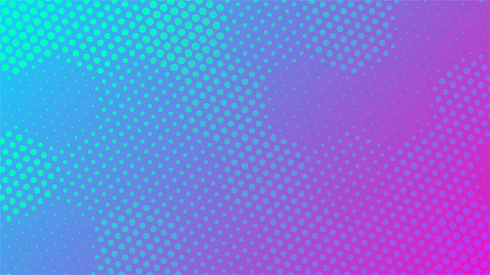 abstract image of turquoise, pink and purple hexagons blending into each other