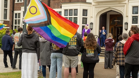 Pride march speaker