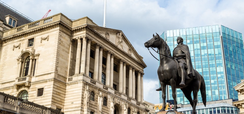 The Bank of England building in London