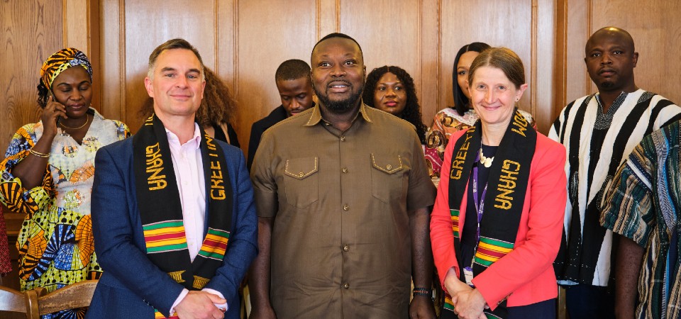 Ghana's minister for youth and empowerment George Opare-Addo meets Loughborough academics